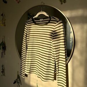 AERIE Waffle-Knit Striped Shirt